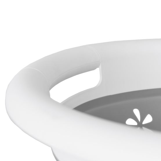 Bacinella ovale pieghevole 50 x 37 cm bianco-grigio OVAL COMPACT 25L
