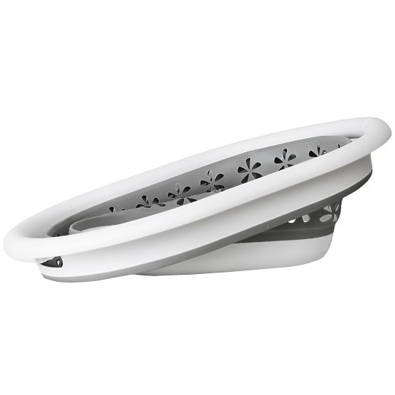 Bacinella ovale pieghevole 50 x 37 cm bianco-grigio OVAL COMPACT 25L