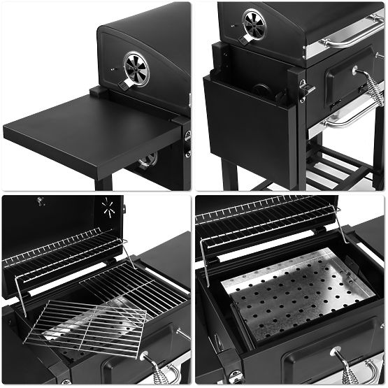 Barbecue a carbone da giardino CARBON nero