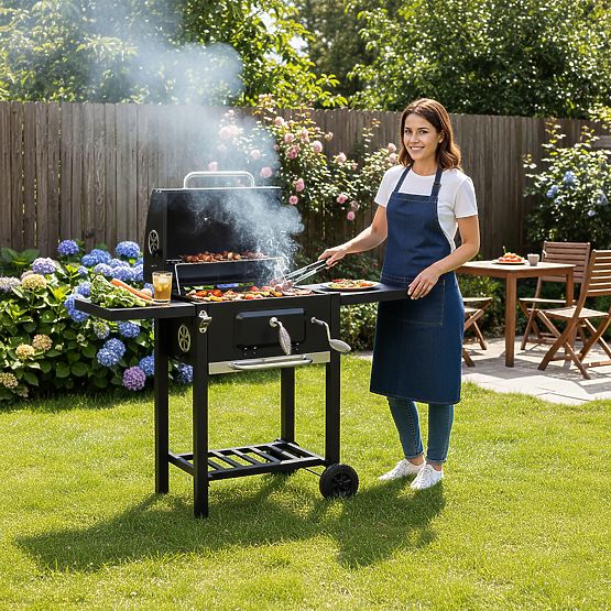 Barbecue a carbone da giardino CARBON nero