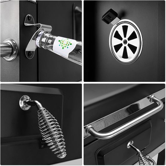 Barbecue a carbone da giardino con coperchio MEJOR