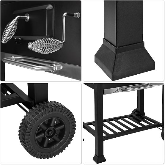 Barbecue a carbone da giardino con coperchio MEJOR