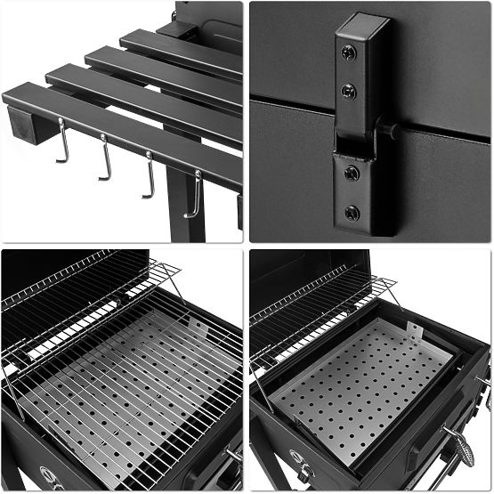 Barbecue a carbone da giardino con coperchio MEJOR