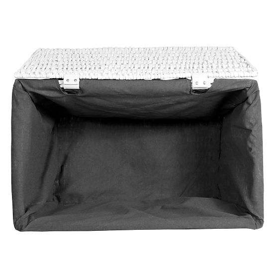 Baule in vimini 105L 66x40x40 cm bianco-grigio