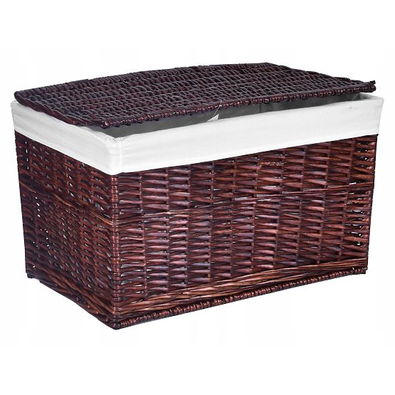 Baule in vimini 105L 66x40x40 cm marrone