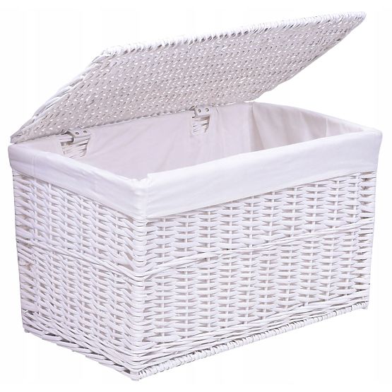 Baule in vimini bianco 160 L