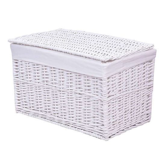 Baule in vimini bianco 160 L