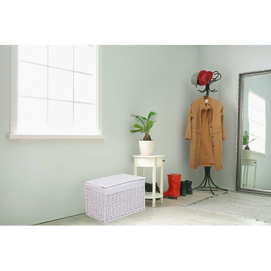 Baule in vimini bianco 160 L