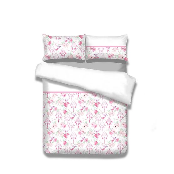Biancheria da letto SNUGGY bianca con stampa floreale 155x220*2+80x80*2 AmeliaHome
