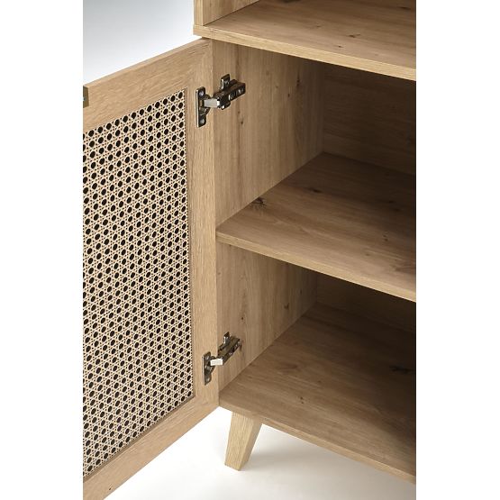 BORNEO REG-1 scaffale rovere artisan/nero (2p=1ks)