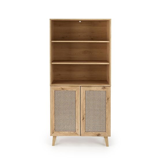 BORNEO REG-1 scaffale rovere artisan/nero (2p=1ks)