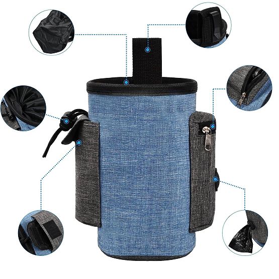 Borsa per snack per cani MAILO blu