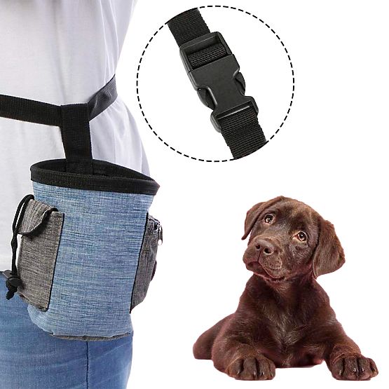 Borsa per snack per cani MAILO blu