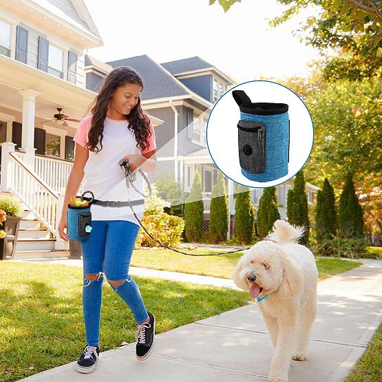 Borsa per snack per cani MAILO blu