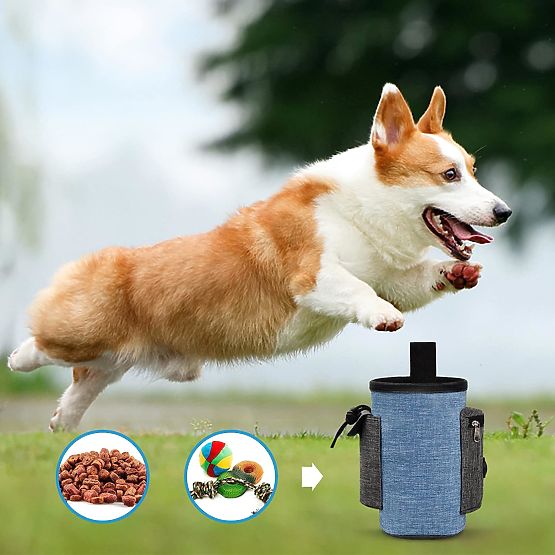 Borsa per snack per cani MAILO blu