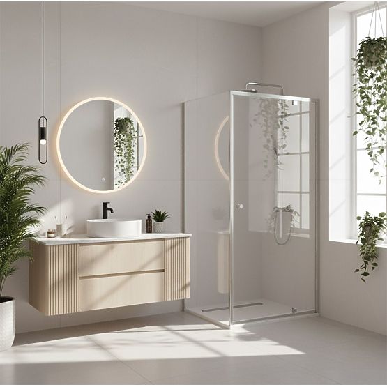 Box Doccia Angolare Rea Primo Swing 90x70 Cromo