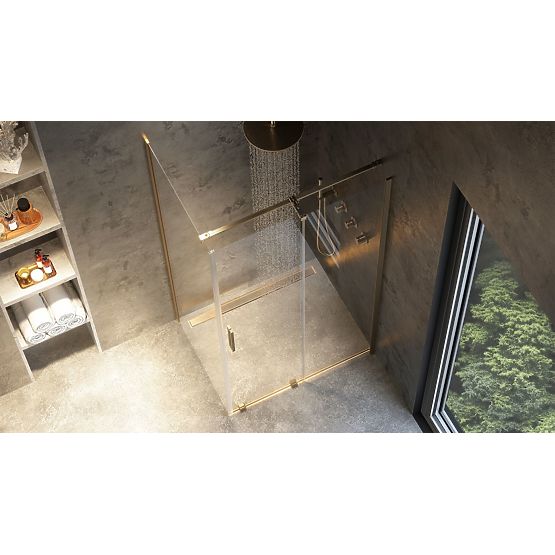 Box doccia REA Montana Oro Spazzolato 130x90