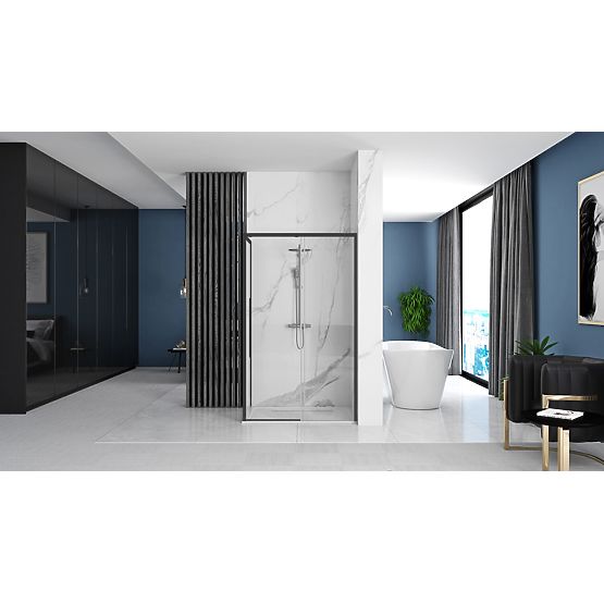 Box doccia SOLAR BLACK MAT 120x90