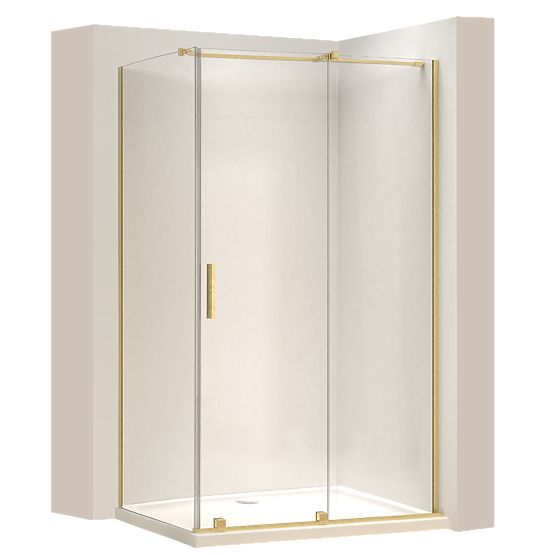 Cabina doccia REA Montana Oro Spazzolato 140x100