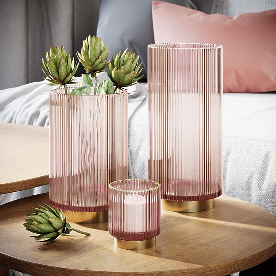 Candelabro POMPEY colore rosa cipria ameliahome