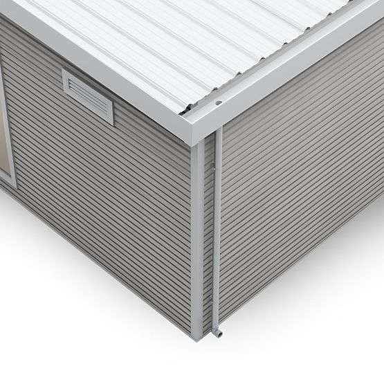 Casetta da giardino Ardena 4x3 m 12 m², grigio scuro, legno composito, alluminio, facile montaggio