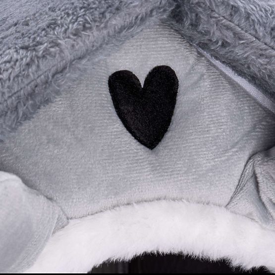 Casetta in peluche per gatti JASPER grigia