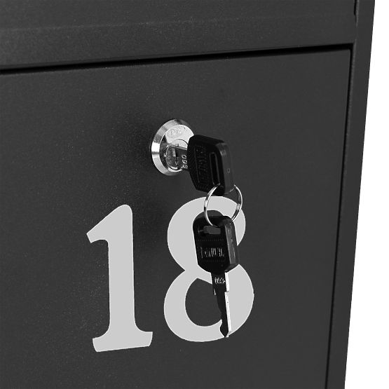 Cassetta postale per lettere Gustav nera con scritte