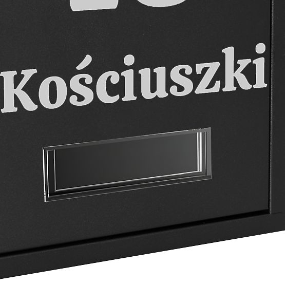 Cassetta postale per lettere Gustav nera con scritte