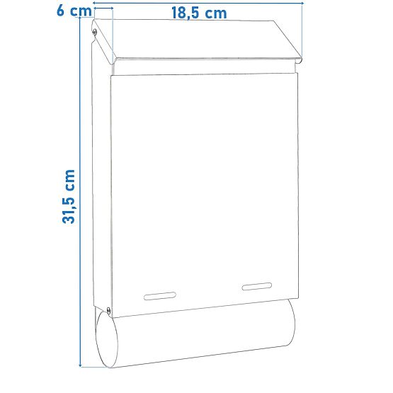Cassetta postale per lettere Hadvar nera