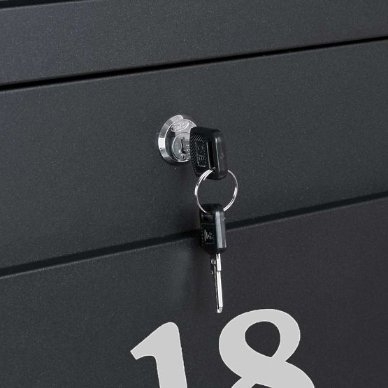 Cassetta postale per lettere Vidar nera con iscrizioni