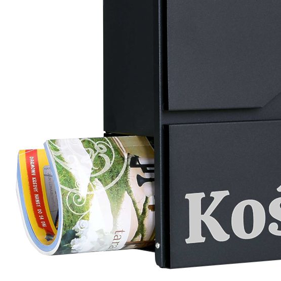 Cassetta postale per lettere Vidar nera con iscrizioni