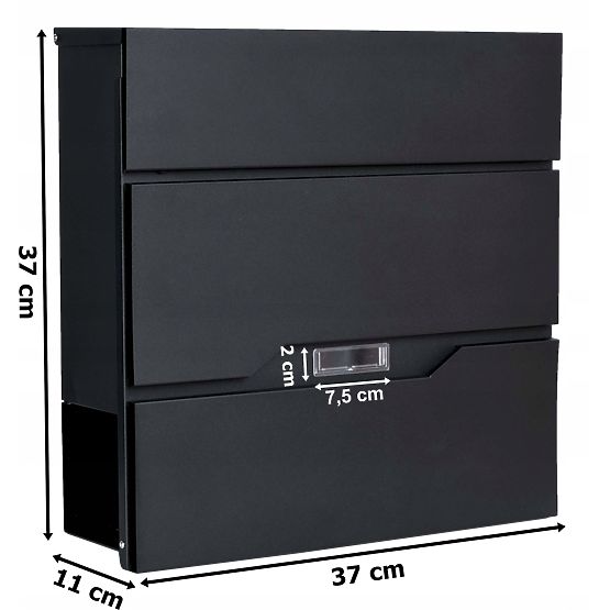 Cassetta postale per lettere Vidar nera