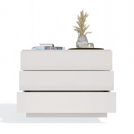 Cassettiera AMBER 3S Armadietto 3 Cassetti per Camera da Letto Soggiorno CASHMERE Beige