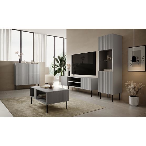 Cassettiera ASENSIO KM-2 grigio chiaro, gambe: nero (2p=1ks)