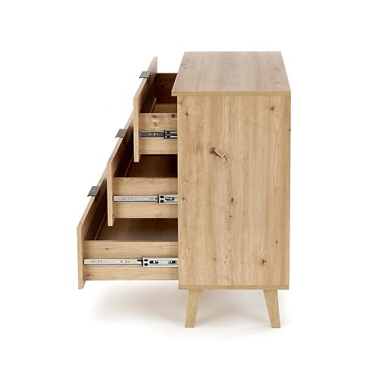 Cassettiera BORNEO KM-2 rovere artisan/nero