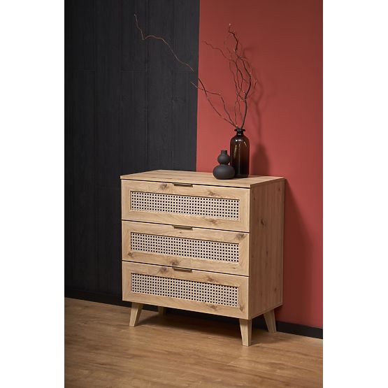Cassettiera BORNEO KM-2 rovere artisan/nero