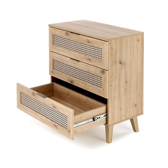 Cassettiera BORNEO KM-2 rovere artisan/nero