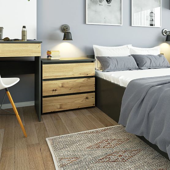 CASSETTIERA CL3 3SZ CLP PK GRAFITE GRIGIO / ROVERE ARTISAN