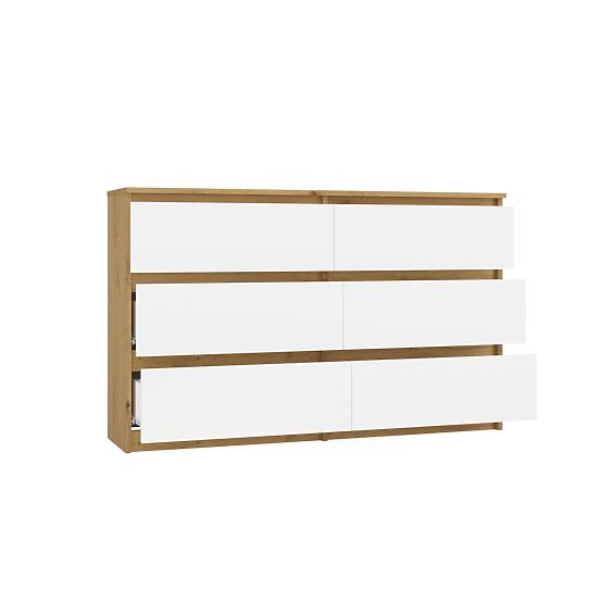 Cassettiera Malwa M6 120 ROVERE ARTIGIANO BIANCO