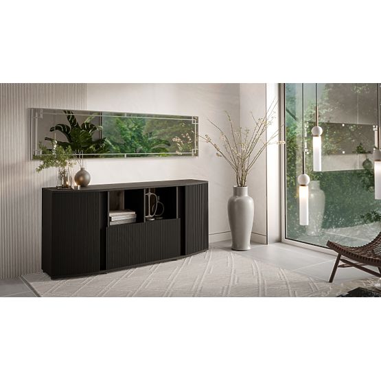 Cassettiera MICHELLE nero/rovere vichingo