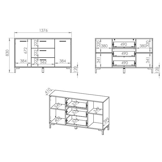 Cassettiera Nevio - rovere artigianale
