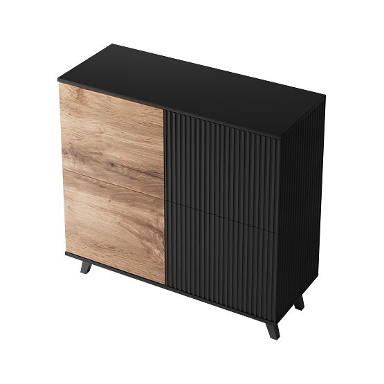 Cassettiera RANDOM KM-2 - Rovere Wotan/Nero