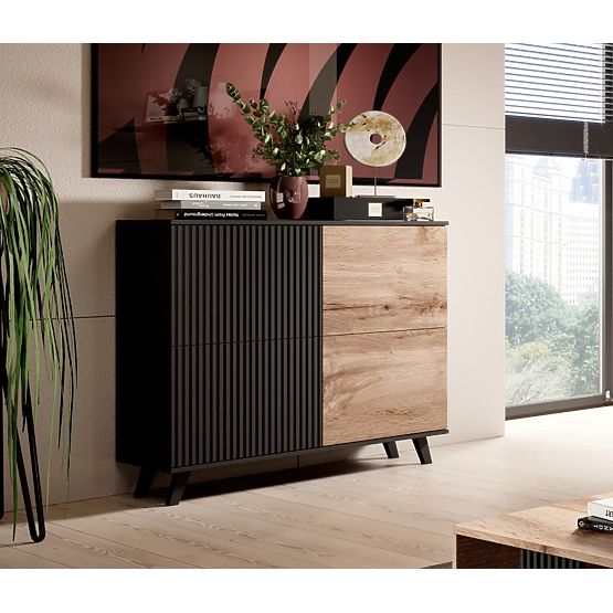 Cassettiera RANDOM KM-2 - Rovere Wotan/Nero