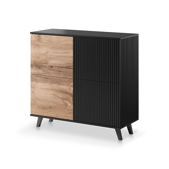 Cassettiera RANDOM KM-2 - Rovere Wotan/Nero