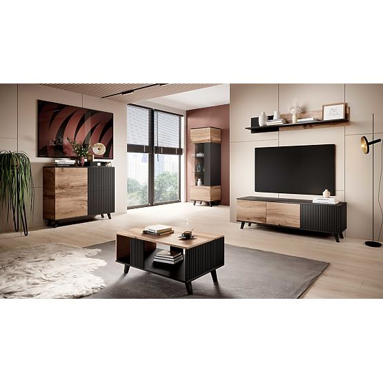 Cassettiera RANDOM KM-2 - Rovere Wotan/Nero