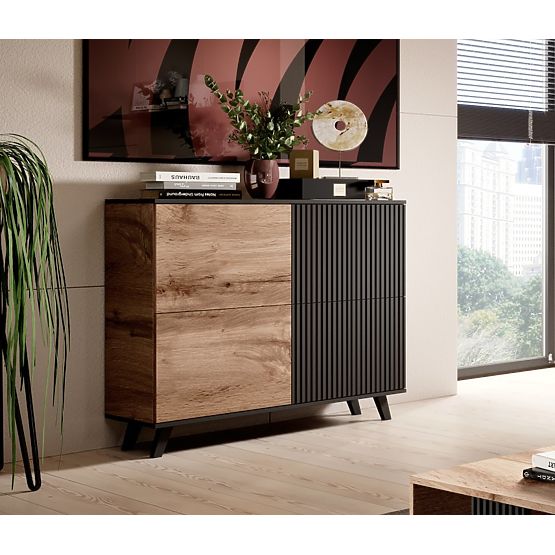 Cassettiera RANDOM KM-2 - Rovere Wotan/Nero