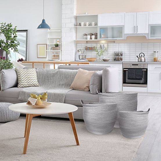 Cesti BOHO naturali - set di 3 pezzi