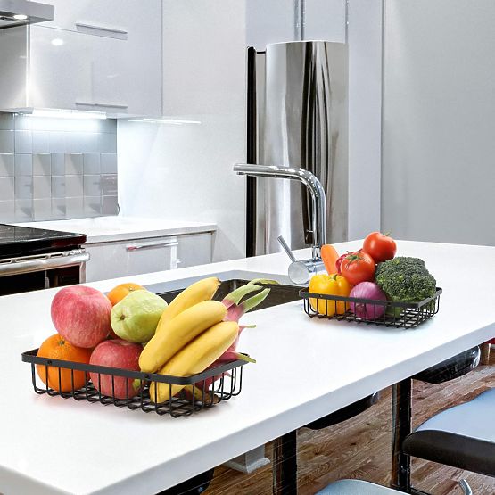 Cestino per frutta PULOS a 2 livelli nero