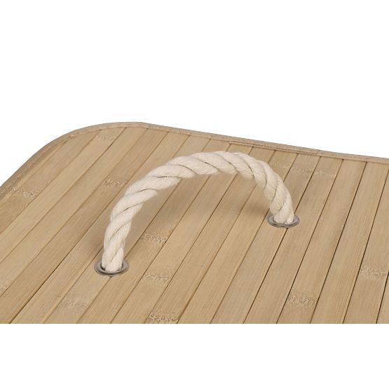 Cesto angolare in bambù con coperchio naturale 60L
