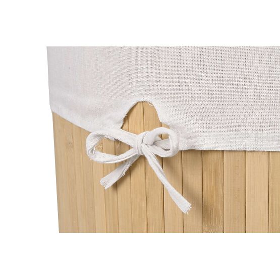 Cesto angolare in bambù con coperchio naturale 60L